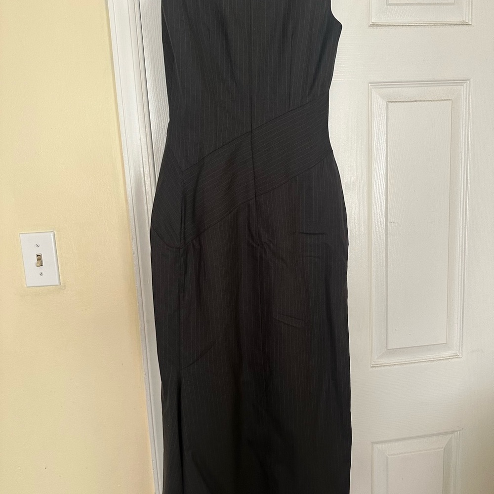 Alexander McQueen Black Strapless Sheath Dress